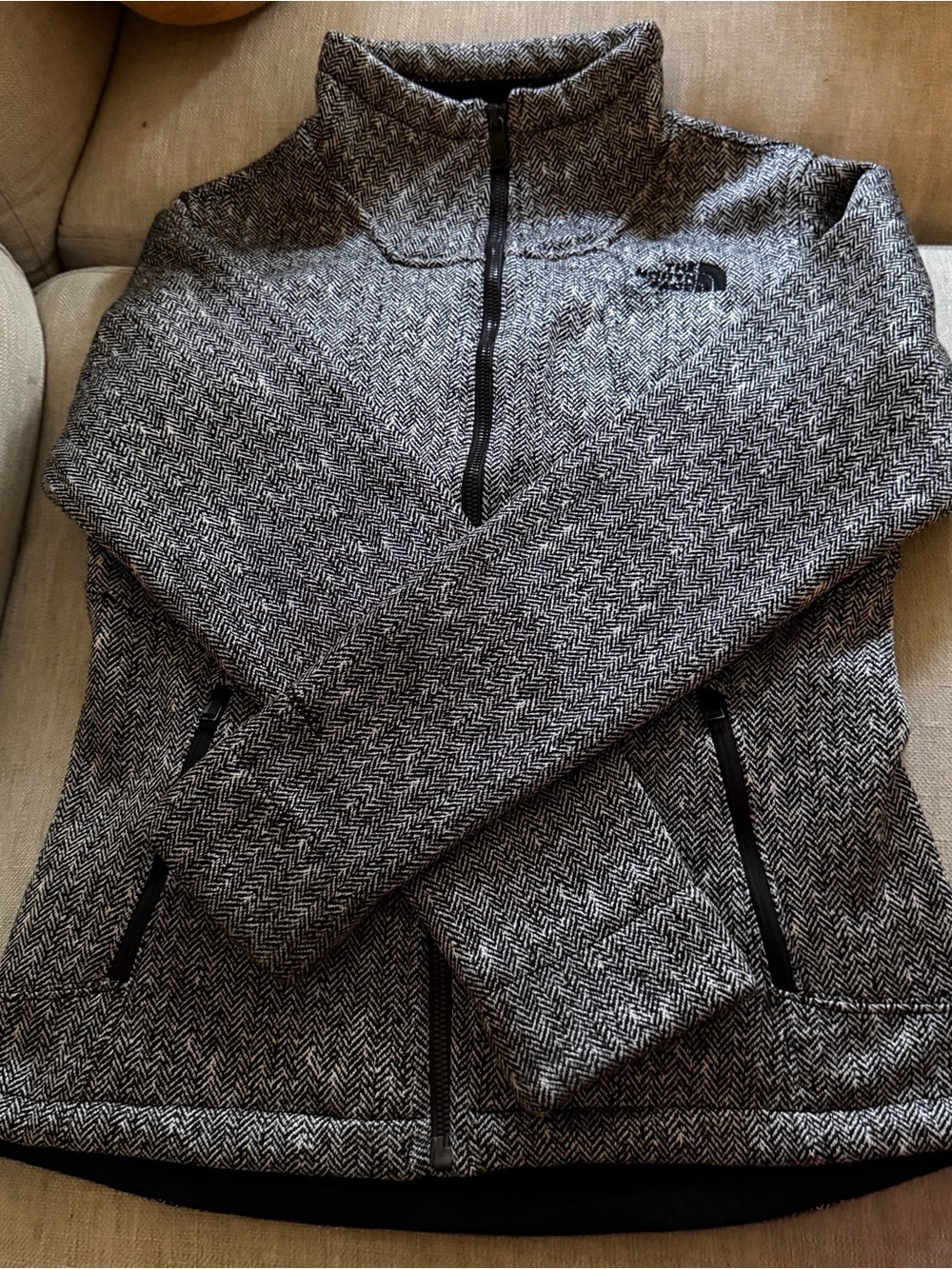 The North Face Black Plush Fleece Pullover Jacket